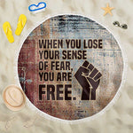 John Lewis Beach Blanket with Freedom Quote Graphic Civil Rights and Legacy Tribute - African Pride