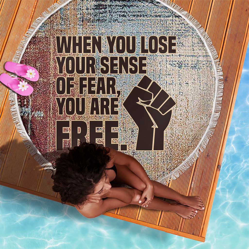 John Lewis Beach Blanket with Freedom Quote Graphic Civil Rights and Legacy Tribute - African Pride