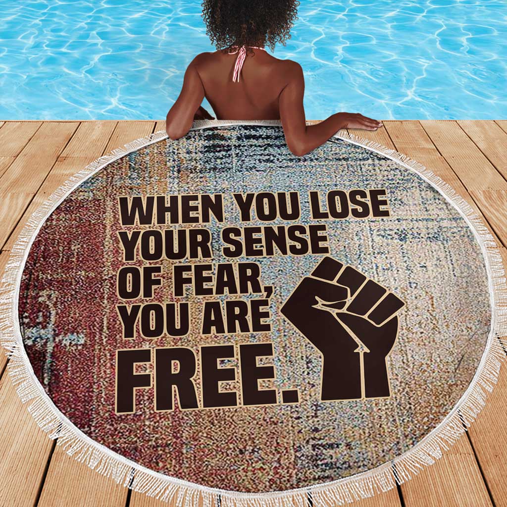 John Lewis Beach Blanket with Freedom Quote Graphic Civil Rights and Legacy Tribute - African Pride