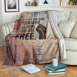John Lewis Blanket with Freedom Quote Graphic Civil Rights and Legacy Tribute - African Pride