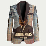 John Lewis Blazer with Freedom Quote Graphic Civil Rights and Legacy Tribute - African Pride