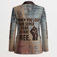 John Lewis Blazer with Freedom Quote Graphic Civil Rights and Legacy Tribute - African Pride