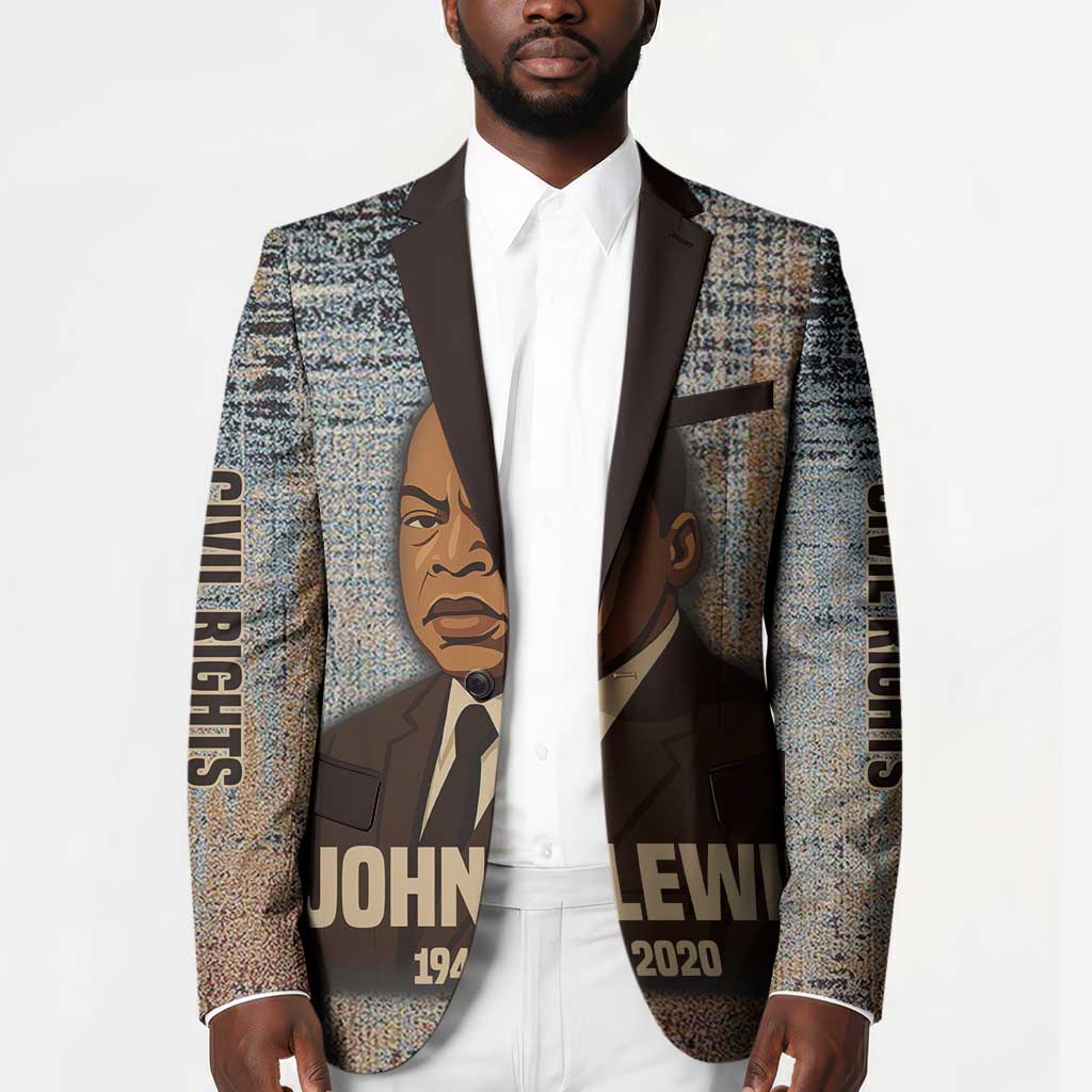 John Lewis Blazer with Freedom Quote Graphic Civil Rights and Legacy Tribute - African Pride