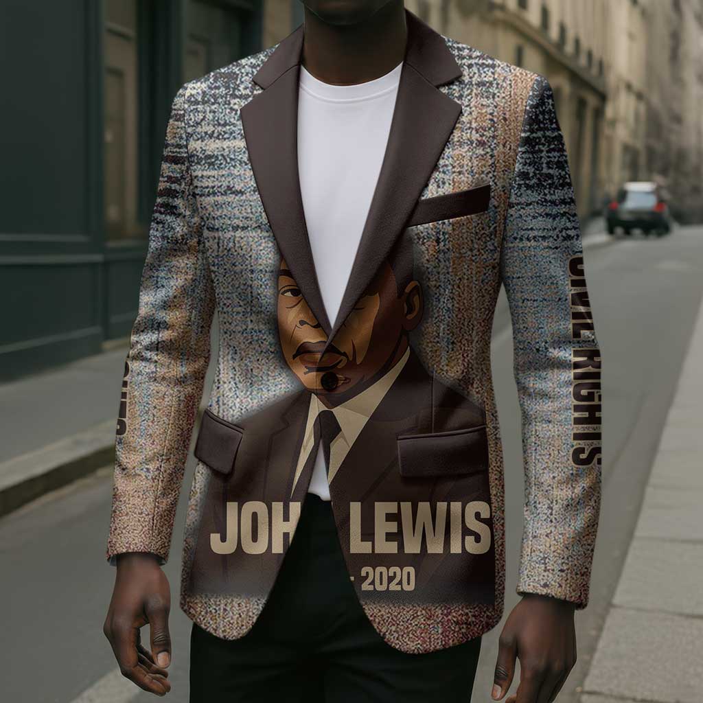 John Lewis Blazer with Freedom Quote Graphic Civil Rights and Legacy Tribute - African Pride