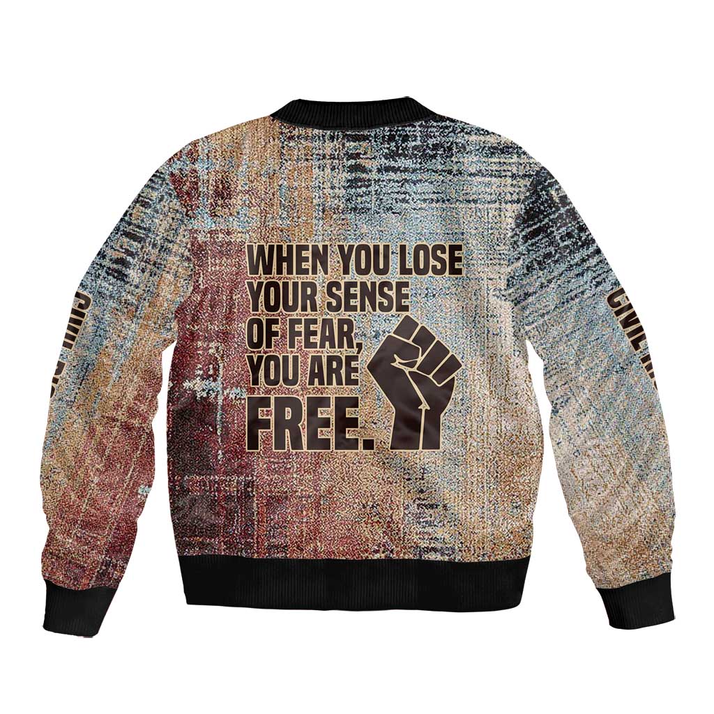 John Lewis Bomber Jacket with Freedom Quote Graphic Civil Rights and Legacy Tribute - African Pride