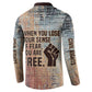 John Lewis Button Sweatshirt with Freedom Quote Graphic Civil Rights and Legacy Tribute