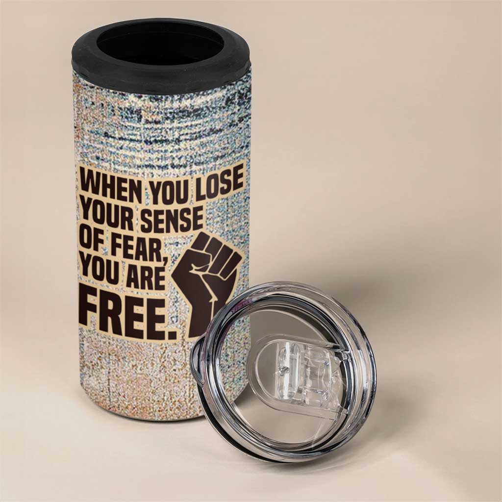 John Lewis 4 in 1 Can Cooler Tumbler with Freedom Quote Graphic Civil Rights and Legacy Tribute - African Pride