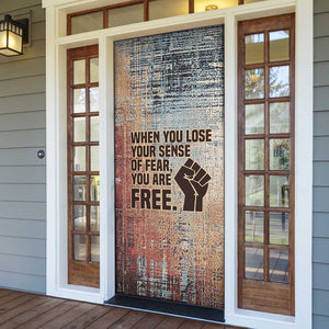 John Lewis Door Cover with Freedom Quote Graphic Civil Rights and Legacy Tribute - African Pride