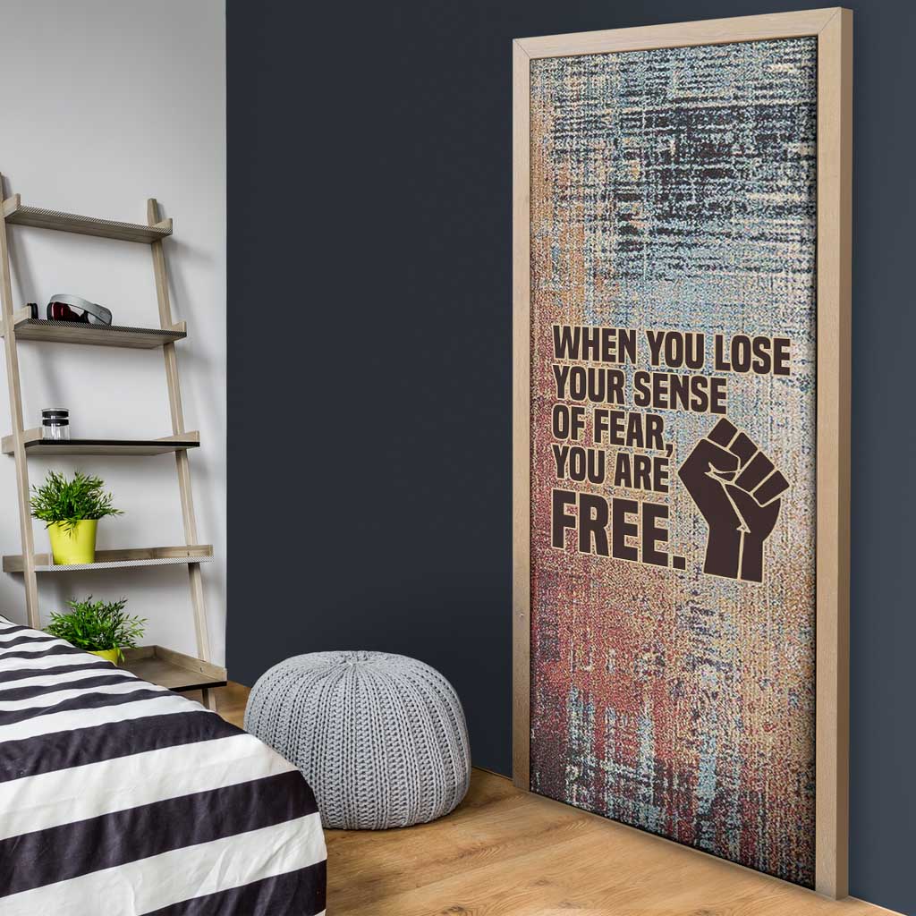 John Lewis Door Cover with Freedom Quote Graphic Civil Rights and Legacy Tribute - African Pride