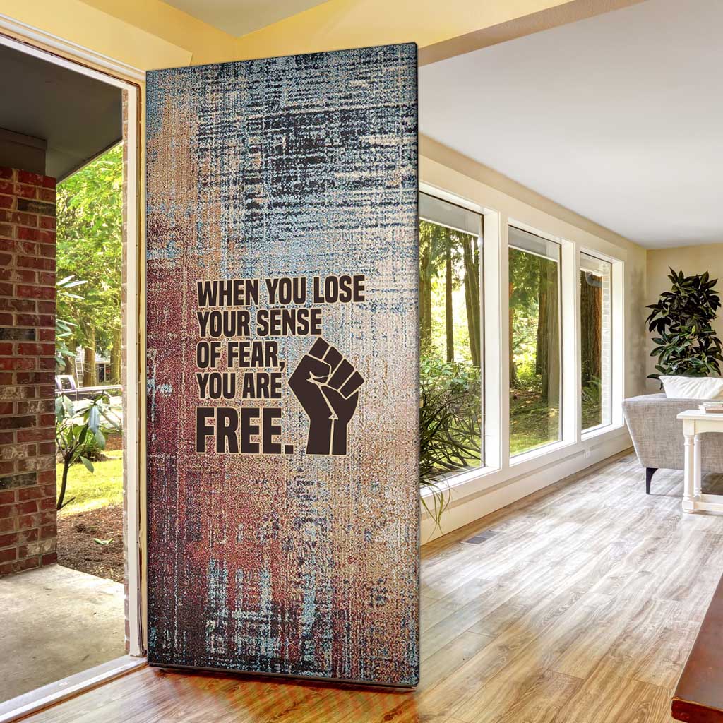 John Lewis Door Cover with Freedom Quote Graphic Civil Rights and Legacy Tribute - African Pride