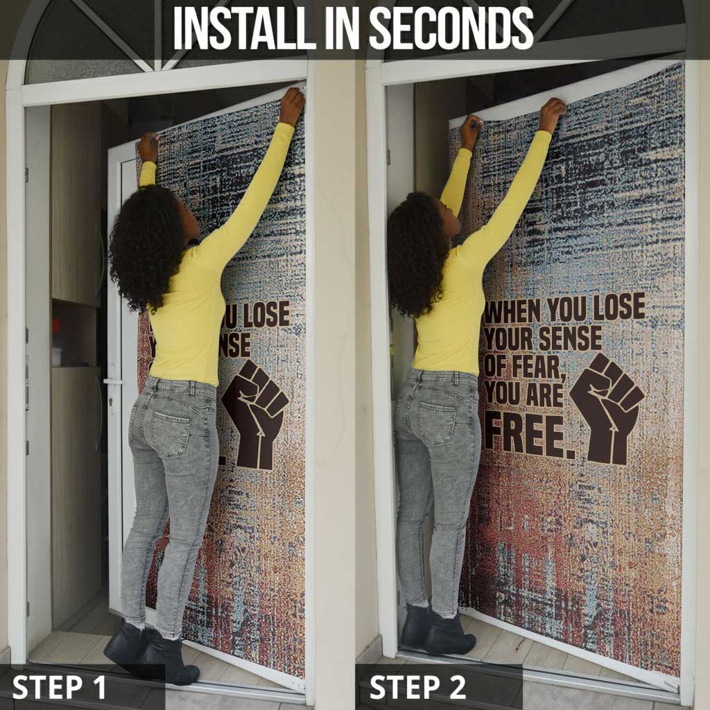 John Lewis Door Cover with Freedom Quote Graphic Civil Rights and Legacy Tribute - African Pride