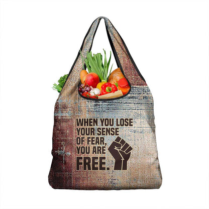 John Lewis Grocery Bag with Freedom Quote Graphic Civil Rights and Legacy Tribute - African Pride