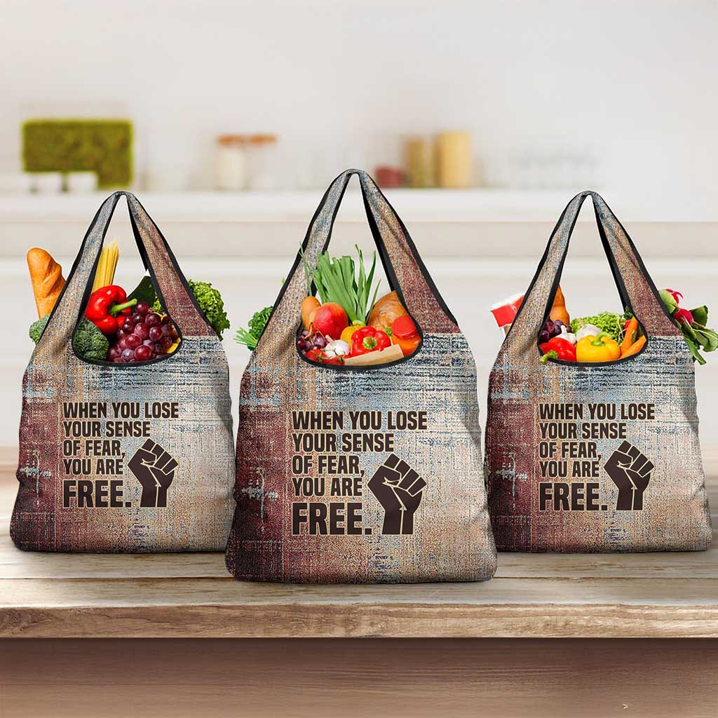 John Lewis Grocery Bag with Freedom Quote Graphic Civil Rights and Legacy Tribute - African Pride