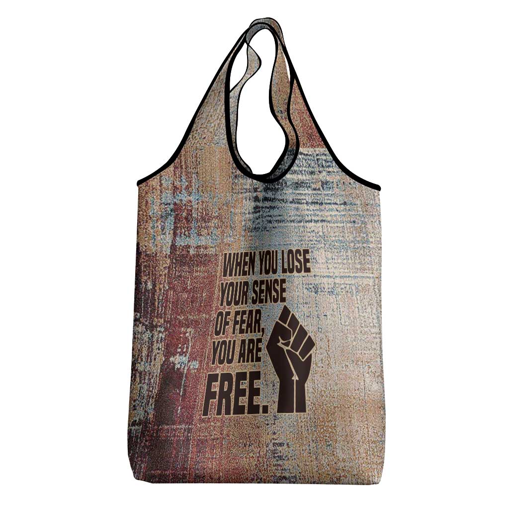 John Lewis Grocery Bag with Freedom Quote Graphic Civil Rights and Legacy Tribute - African Pride
