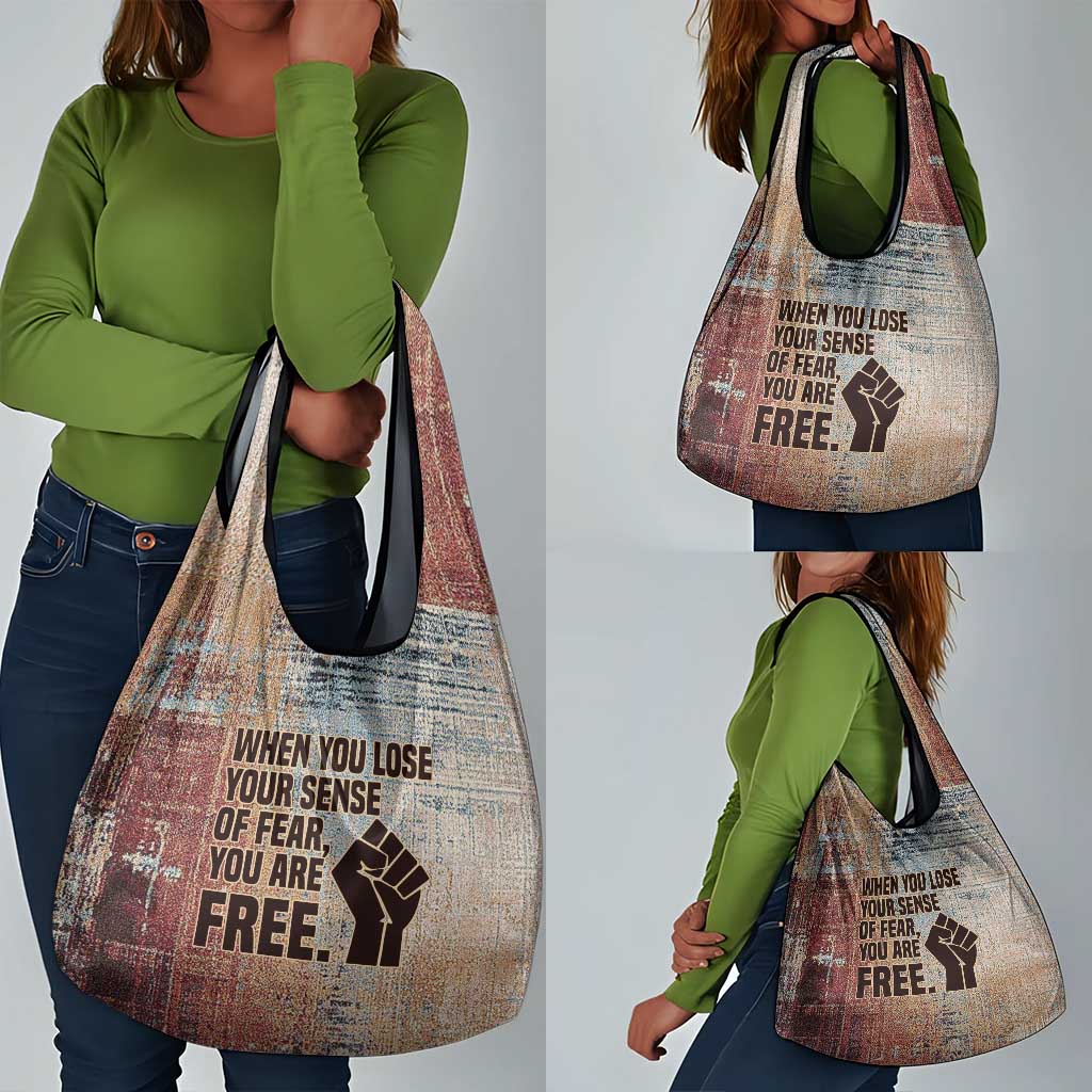 John Lewis Grocery Bag with Freedom Quote Graphic Civil Rights and Legacy Tribute - African Pride
