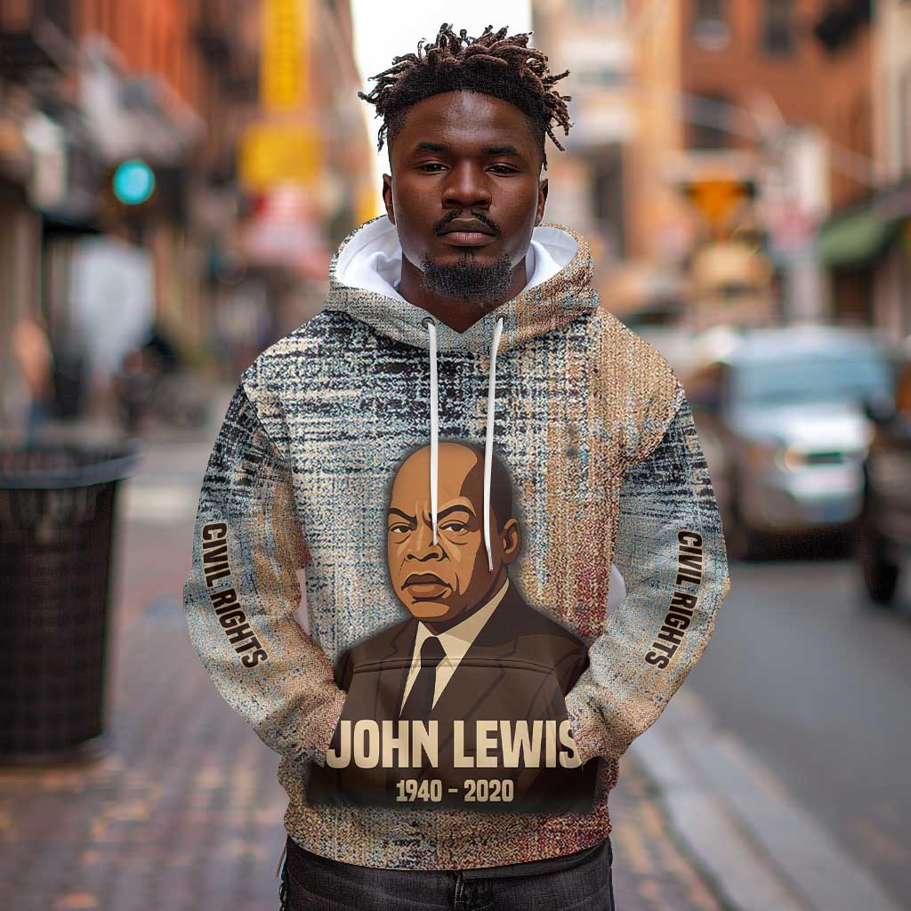 John Lewis Hoodie with Freedom Quote Graphic Civil Rights and Legacy Tribute - African Pride