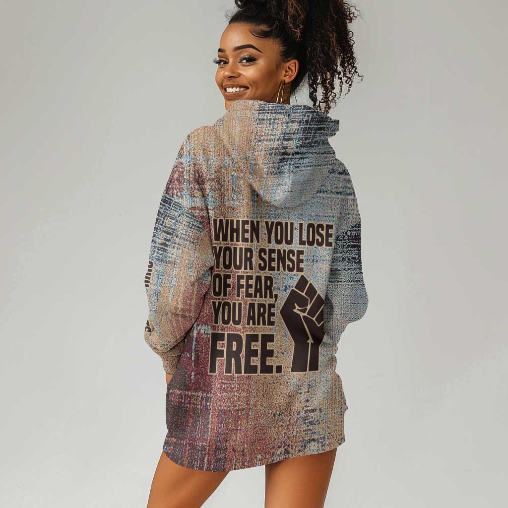 John Lewis Hoodie Dress with Freedom Quote Graphic Civil Rights and Legacy Tribute - African Pride