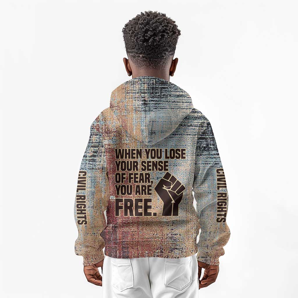 John Lewis Kid Hoodie with Freedom Quote Graphic Civil Rights and Legacy Tribute - African Pride