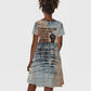 John Lewis Kid Short Sleeve Dress with Freedom Quote Graphic Civil Rights and Legacy Tribute - African Pride