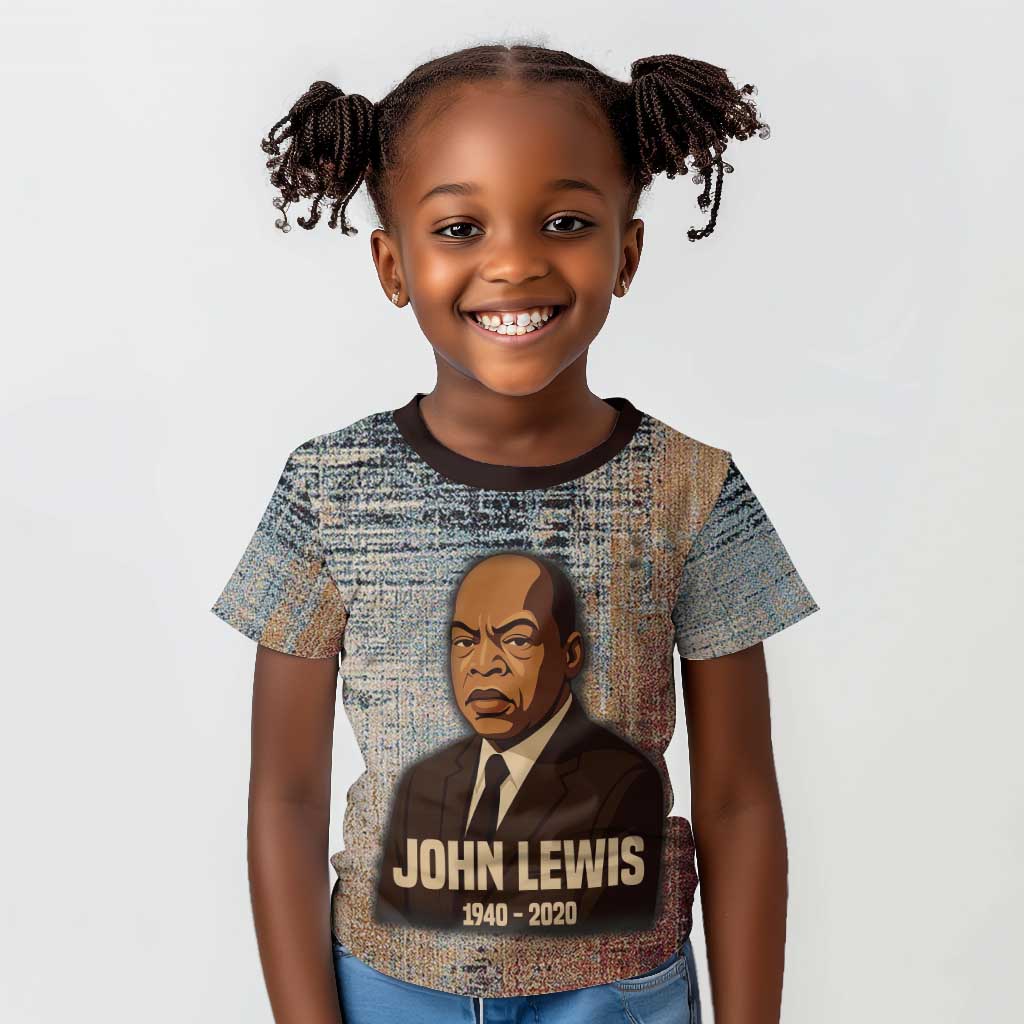 John Lewis Kid T shirt with Freedom Quote Graphic Civil Rights and Legacy Tribute - African Pride