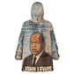 John Lewis Kid Wearable Blanket Hoodie with Freedom Quote Graphic Civil Rights and Legacy Tribute - African Pride