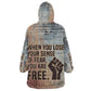 John Lewis Kid Wearable Blanket Hoodie with Freedom Quote Graphic Civil Rights and Legacy Tribute - African Pride