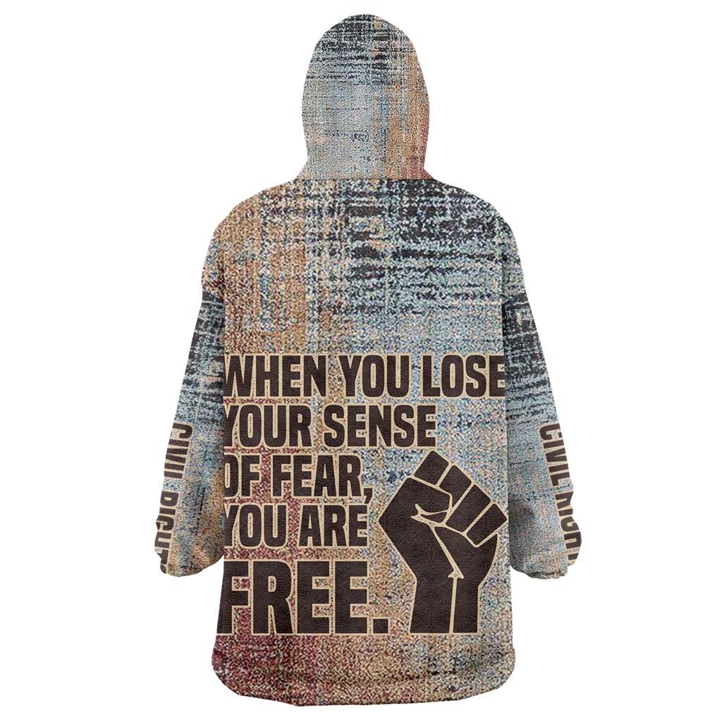 John Lewis Kid Wearable Blanket Hoodie with Freedom Quote Graphic Civil Rights and Legacy Tribute - African Pride