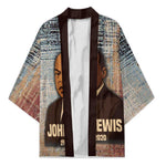 John Lewis Kimono with Freedom Quote Graphic Civil Rights and Legacy Tribute - African Pride