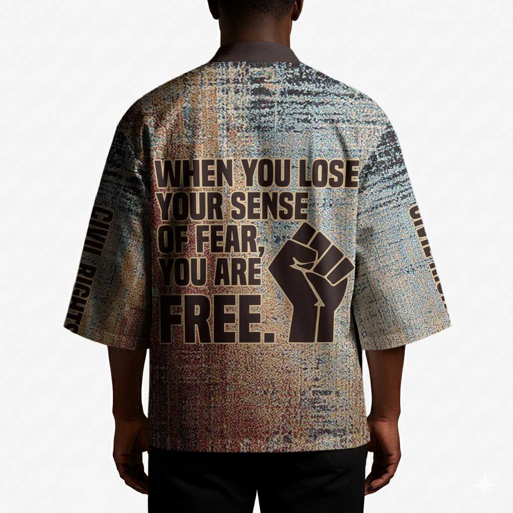 John Lewis Kimono with Freedom Quote Graphic Civil Rights and Legacy Tribute - African Pride