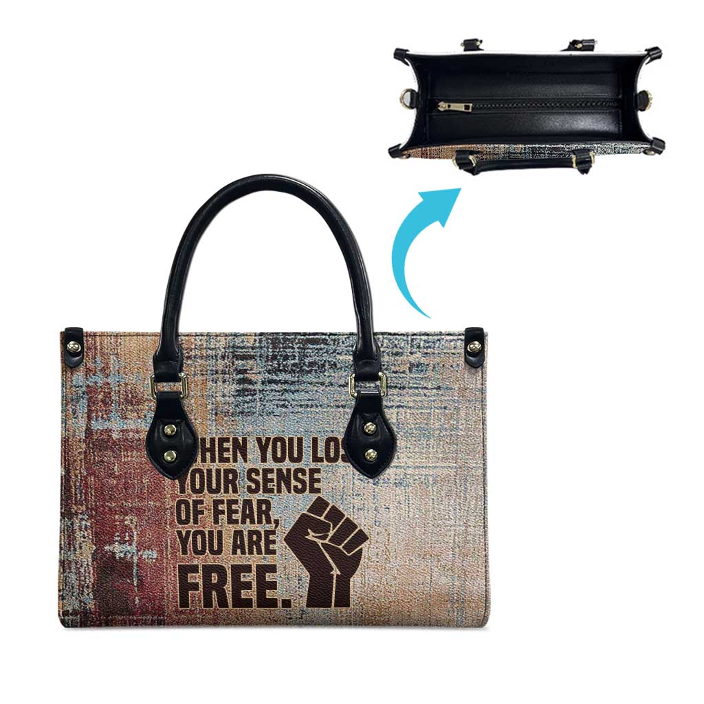 John Lewis Leather Bag with Freedom Quote Graphic Civil Rights and Legacy Tribute - African Pride