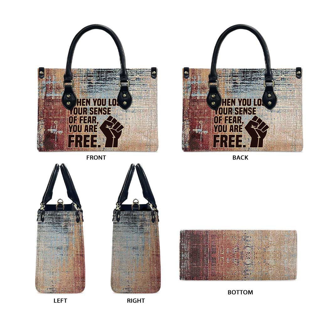 John Lewis Leather Bag with Freedom Quote Graphic Civil Rights and Legacy Tribute - African Pride