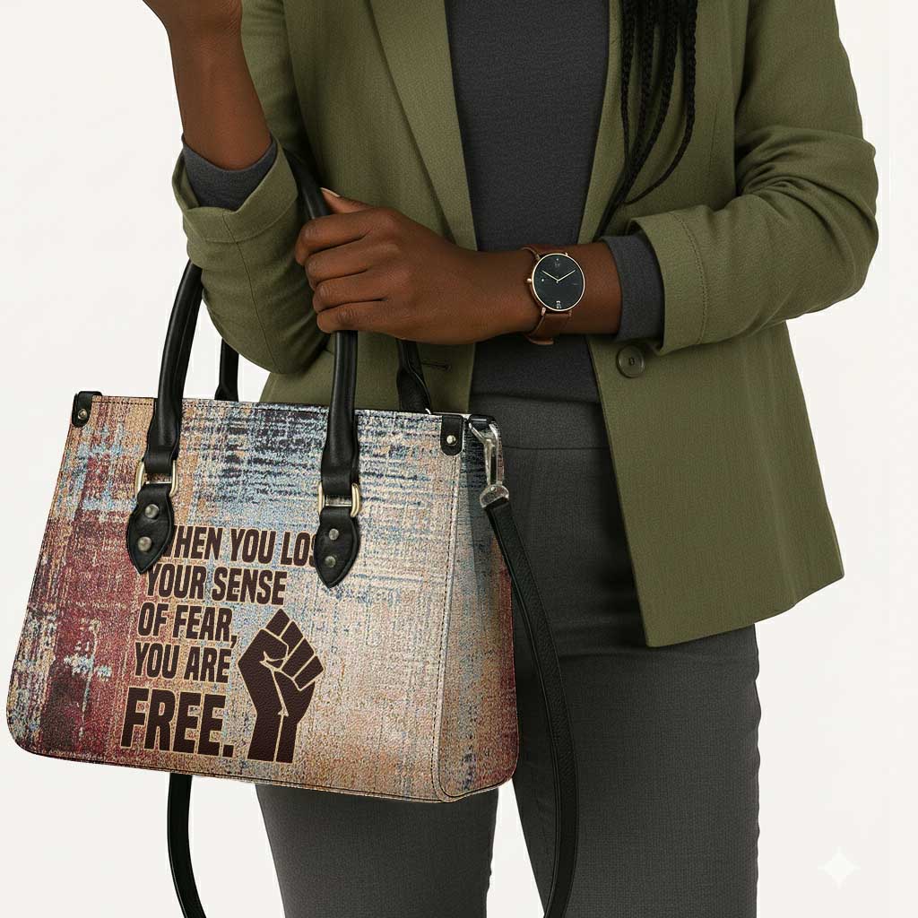 John Lewis Leather Bag with Freedom Quote Graphic Civil Rights and Legacy Tribute - African Pride