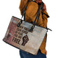 John Lewis Leather Tote Bag with Freedom Quote Graphic Civil Rights and Legacy Tribute - African Pride