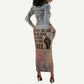 John Lewis Long Sleeve Bodycon Dress with Freedom Quote Graphic Civil Rights and Legacy Tribute - African Pride