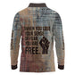 John Lewis Long Sleeve Polo Shirt with Freedom Quote Graphic Civil Rights and Legacy Tribute - African Pride
