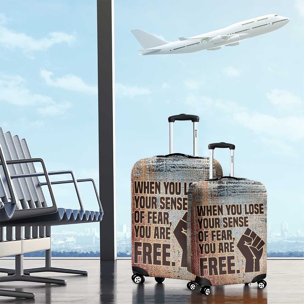 John Lewis Luggage Cover with Freedom Quote Graphic Civil Rights and Legacy Tribute - African Pride