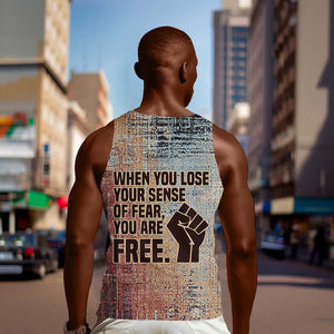 John Lewis Men Tank Top with Freedom Quote Graphic Civil Rights and Legacy Tribute - African Pride