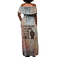 John Lewis Off Shoulder Maxi Dress with Freedom Quote Graphic Civil Rights and Legacy Tribute - African Pride