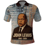John Lewis Polo Shirt with Freedom Quote Graphic Civil Rights and Legacy Tribute - African Pride