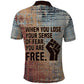 John Lewis Polo Shirt with Freedom Quote Graphic Civil Rights and Legacy Tribute - African Pride