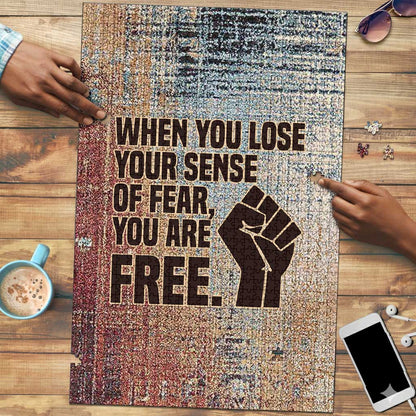 John Lewis Puzzle with Freedom Quote Graphic Civil Rights and Legacy Tribute - African Pride