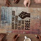 John Lewis Puzzle with Freedom Quote Graphic Civil Rights and Legacy Tribute - African Pride