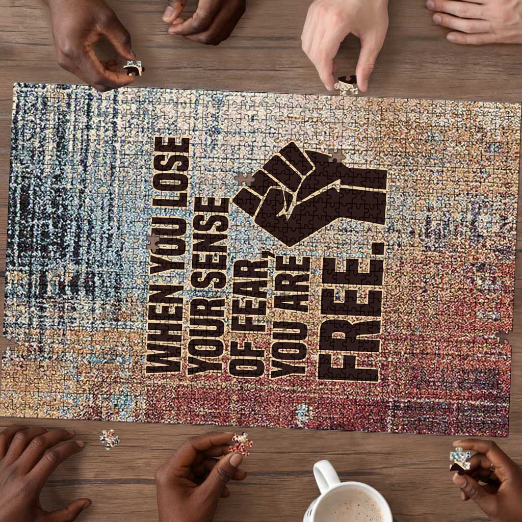 John Lewis Puzzle with Freedom Quote Graphic Civil Rights and Legacy Tribute - African Pride