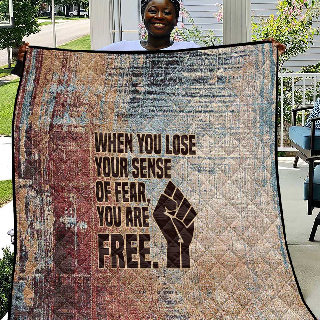 John Lewis Quilt with Freedom Quote Graphic Civil Rights and Legacy Tribute - African Pride