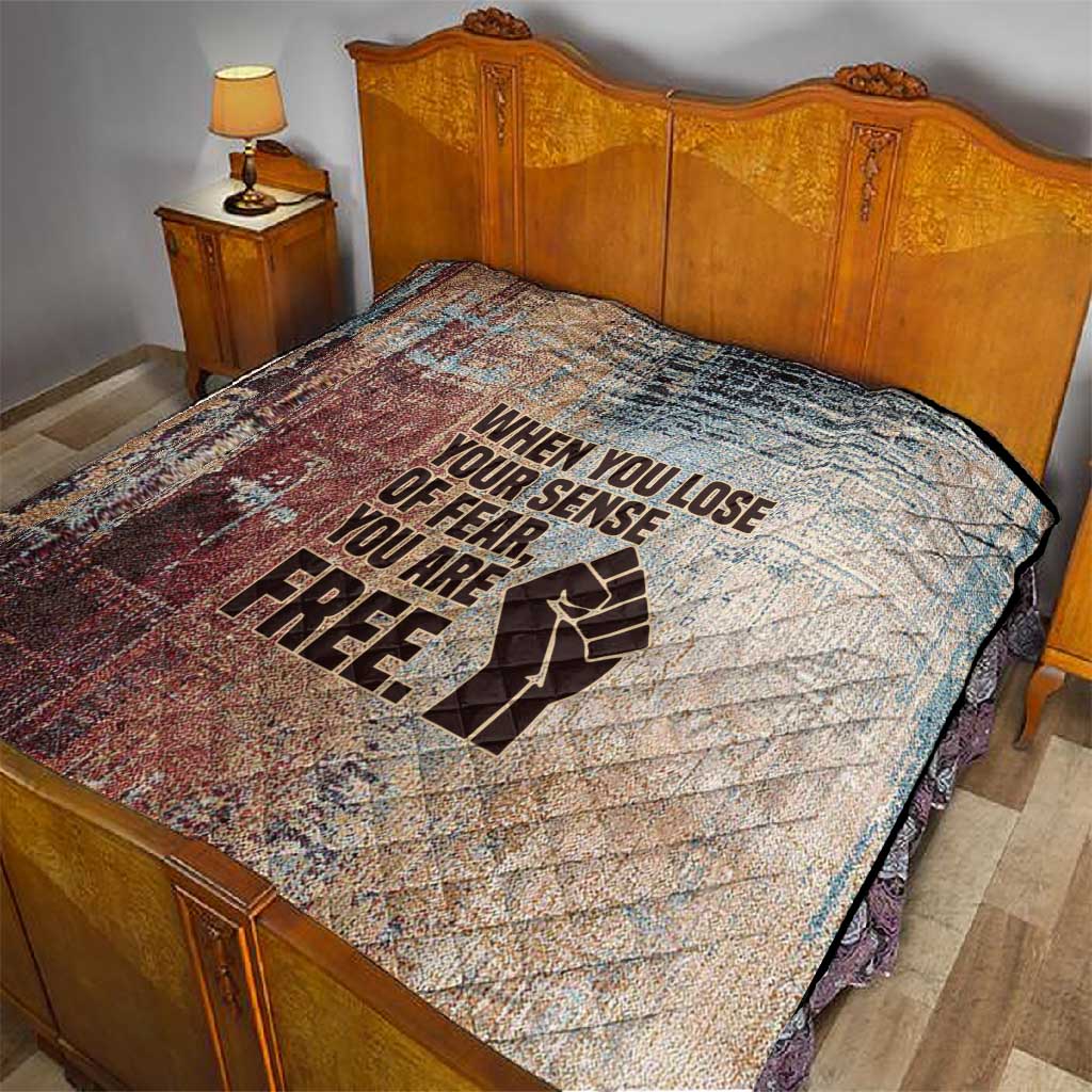 John Lewis Quilt with Freedom Quote Graphic Civil Rights and Legacy Tribute - African Pride