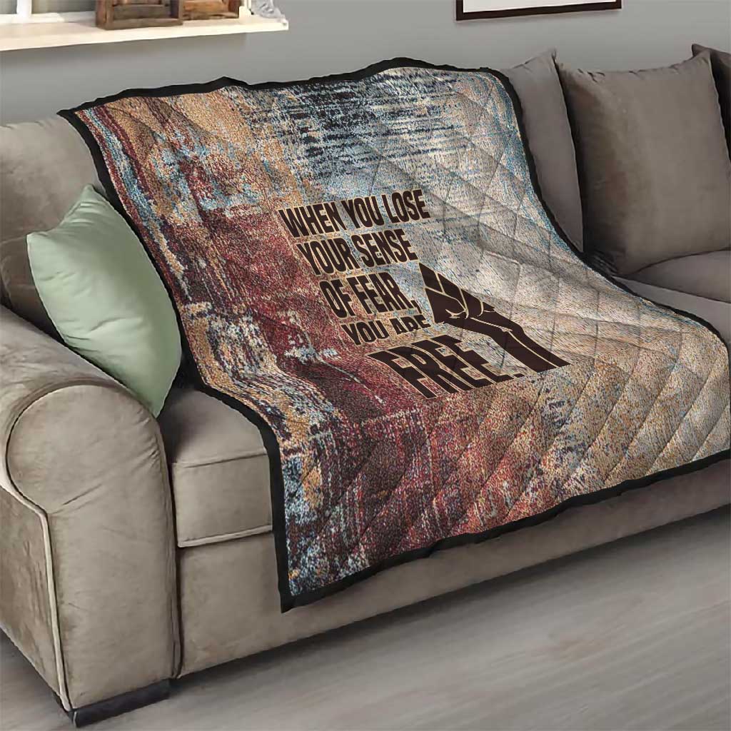 John Lewis Quilt with Freedom Quote Graphic Civil Rights and Legacy Tribute - African Pride