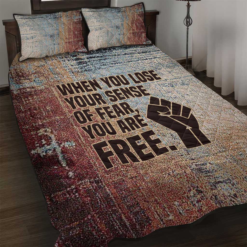John Lewis Quilt Bed Set with Freedom Quote Graphic Civil Rights and Legacy Tribute - African Pride