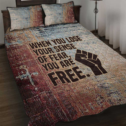 John Lewis Quilt Bed Set with Freedom Quote Graphic Civil Rights and Legacy Tribute - African Pride