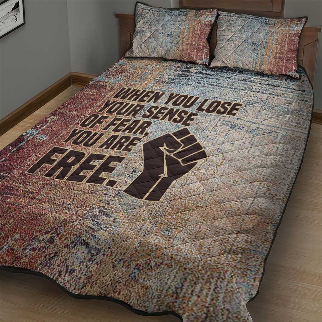 John Lewis Quilt Bed Set with Freedom Quote Graphic Civil Rights and Legacy Tribute - African Pride
