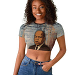 John Lewis Raglan Cropped T shirt with Freedom Quote Graphic Civil Rights and Legacy Tribute - African Pride